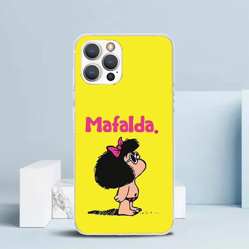 Mafalda Cartoon Phone Case For IPhone 16 17 Air 16E 15 14 Plus 13 Mini 12 11 Pro Max 7 8 + SE 2020 Soft TPU Back Cover 16 17 Air
