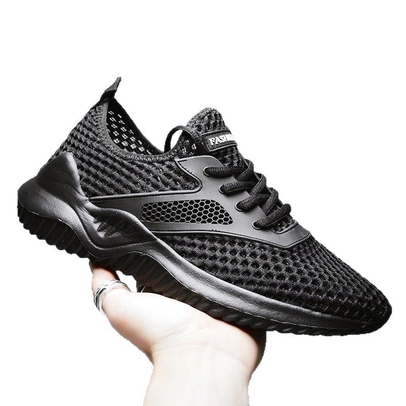 Summer mesh breathable hollow men's shoes casual thin mesh shoes summer men's lightweight mesh non-slip sports shoes