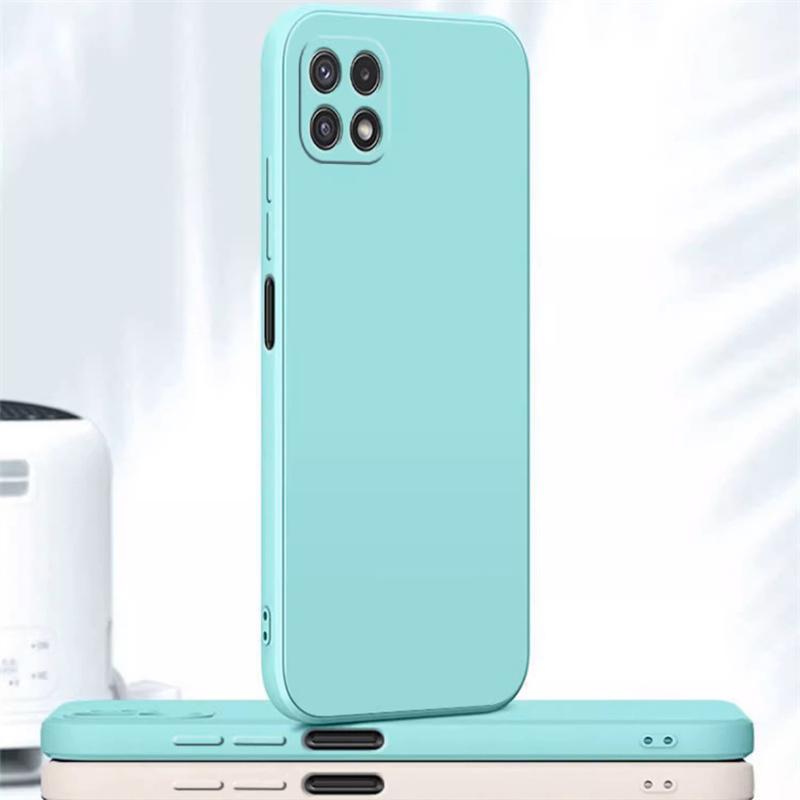 Luxury Liquid Mobile Phone Case for Samsung A22 Galaxy A21S A31 A41 A51 A71 Soft Silicone Protective Shockproof Bag Cover