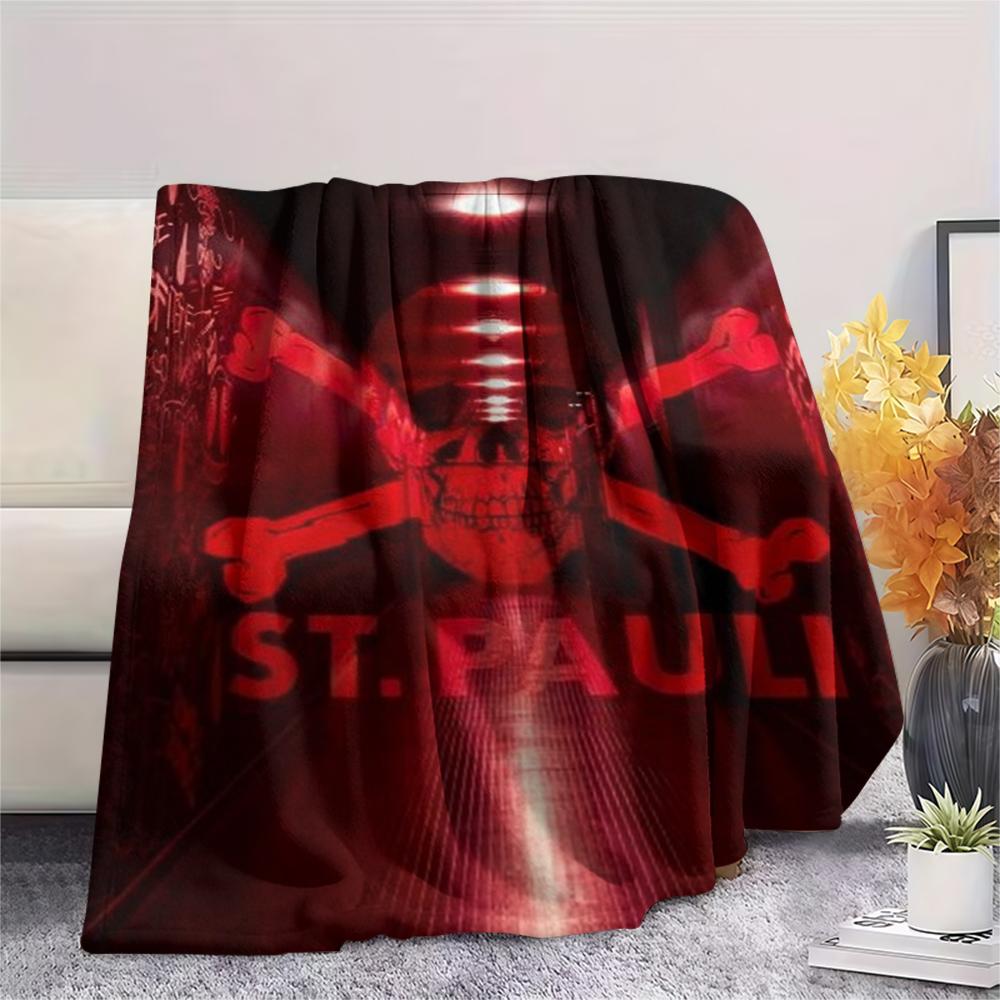 1pz Coperta in Flanella con Stampa ST Pauli, Alta qualità Confortevole per Tutte le Stagioni, Decorazione per la Casa, Calore e Comfort, Perfetta per Regali di Natale183