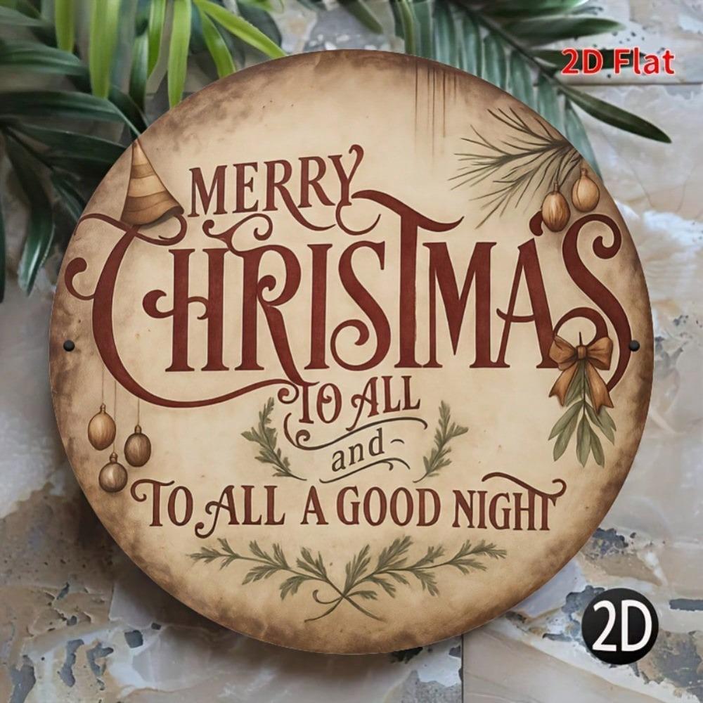 Christmas Holiday Metal Tin Sign Farmhouse Wall Art Rustic Decor Indoor Outdoor