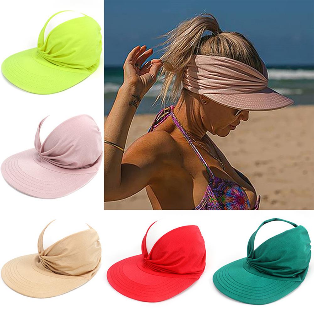 Wide Brim Straw Cap Women Portable Beach Sun Hat Roll-up Summer Casual Outdoor Sunscreen Visors Hat 2021 New