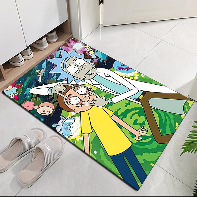 Rick and Morty Printed Carpet, for Office Chair Living Room Bedroom Kitchen Room Decor Gifts.