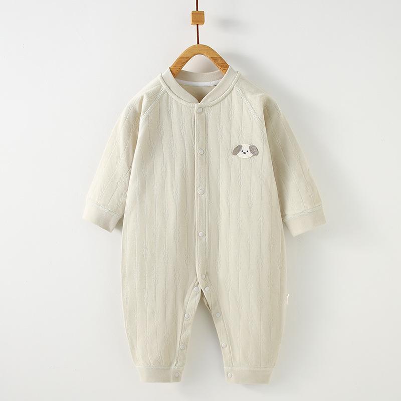 Pure Cotton Long Sleeve Baby Romper - Spring/Autumn Newborn Bodysuit & Boneless Pajamas