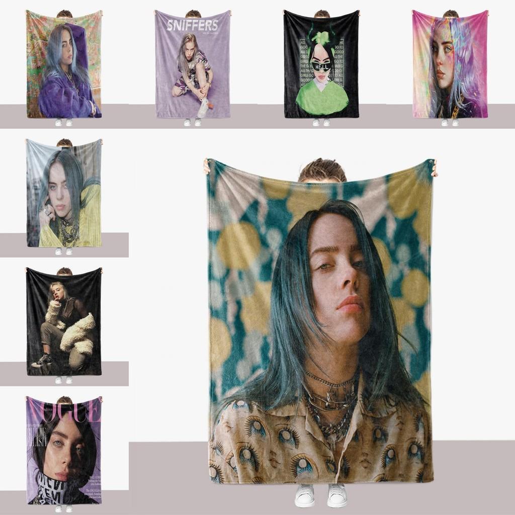 Thick Billie Eilish Blanket Double Sided Fuzzy Blanket Bedroom Supplies Lounge