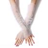 1 Pair Sunscreen Lace Gloves Women Sexy Elastic Sleeve Driving Gloves Long Fingerless Fishnet Arm Sleeve Mittens Covered Gloves