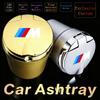 YMDM4 Car Ashtray with Cover LED Light Ashtray Sticker For BMW M Power X1 e84 X3 f25 X5 e53 x6 e71 ix3 i3 320i 330d M4 1 3 5 Series