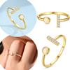 Original 925 Sterling Silver Opal Ring Size Adjustable Open Gold Ring For Women Vintage Elegant Jewelry Gift