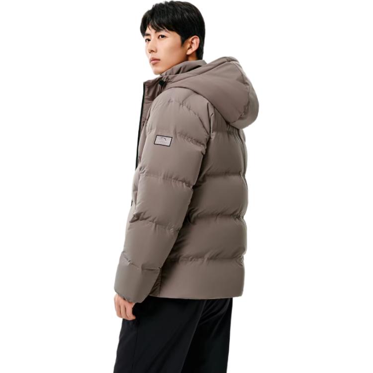 Anta Training Series Zipper Solid Color Hooded Comfortable Versatile Warm Casual Simple Down Jacket Men Outerwear 952547913-2