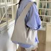Large-capacity tote bag women's new simple solid color versatile lazy leisure commuting shopping cloth bag shoulder bag