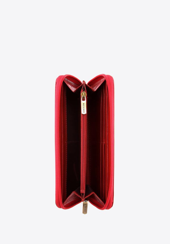Wittchen Damen Lackleder Portemonnaie mit Reißverschluss, Rot, Rotes Lackleder