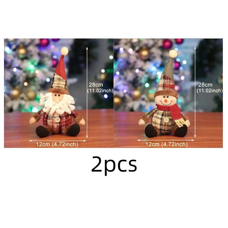 Christmas Santa Doll Decorations For Home 2026 Table Xmas Ornaments Snowman Santa Claus Elk Toys New Year Decor 2026 Noel Gifts