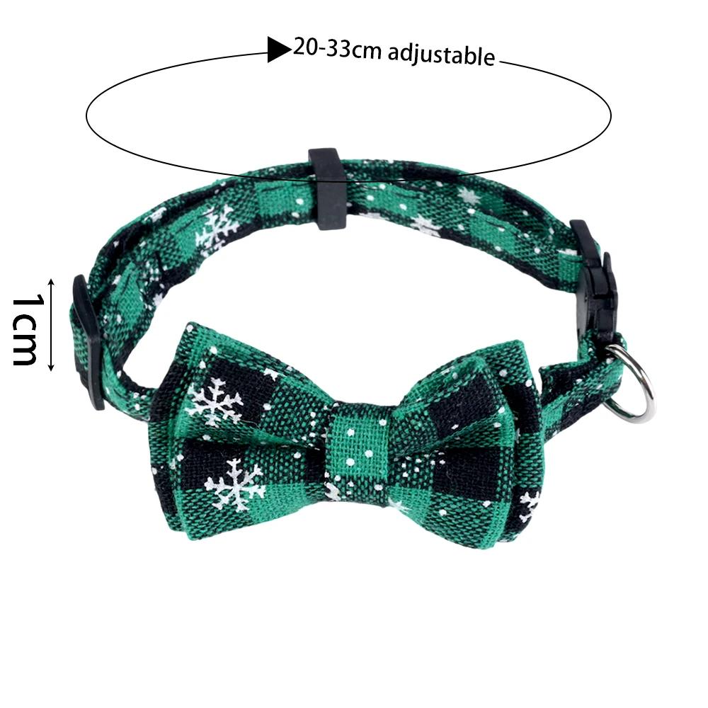 10/1PCS Christmas Snowflake Cat Collar Removable Adjustable Dog Collar Pet Cat Bow Tie Dog Christmas Accessories Pet Supplies
