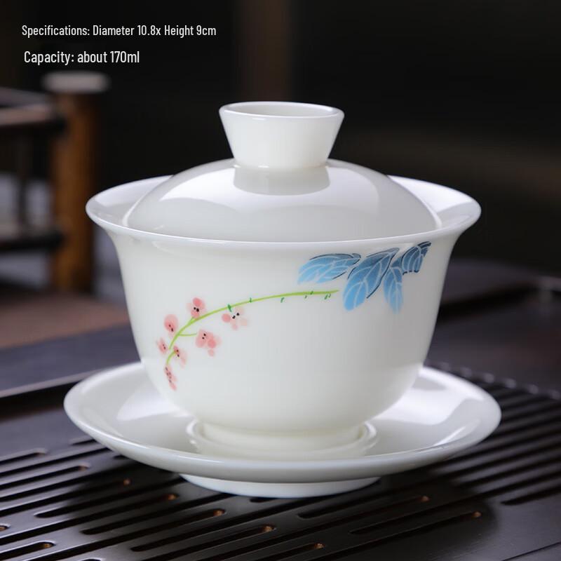 Sheep Fat Jade Porcelain Gaiwan