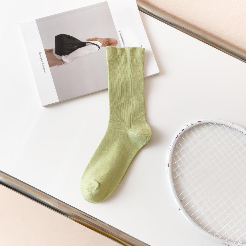 5 Pairs of All Cotton Long Stack Socks for Women In Autumn and Winter