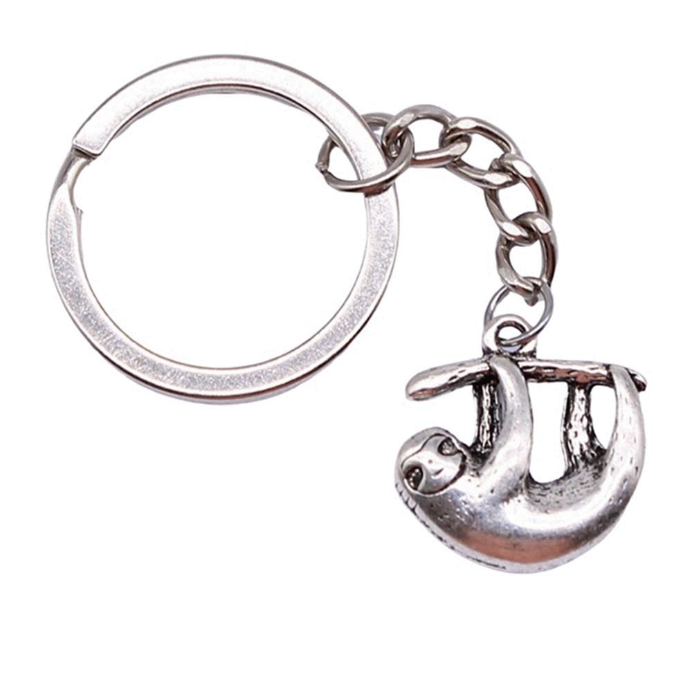 Bear Charm Tiger Keychain Wild Animal Pendants Key Ring 28mm