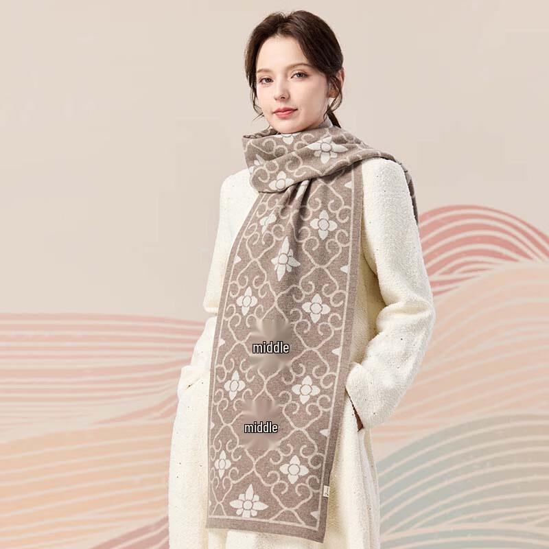 JIUMU Women's Autumn Winter Warm Wool Scarf