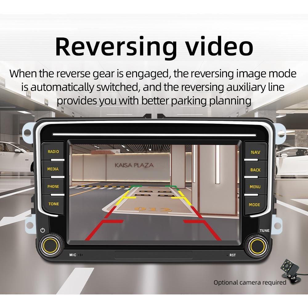 2Din bilradio Android for Volkswagen Golf 5 6 Polo Passat B6 B7 Jetta Caddy Touran Universal Multimedia Carplay Navigasjon GPS 2+64GB