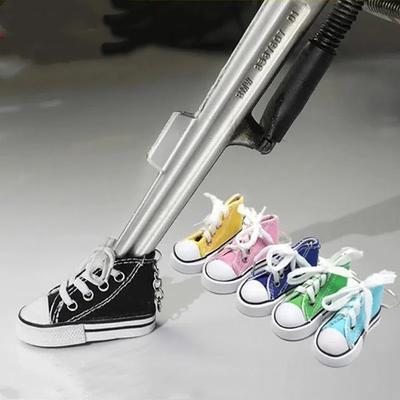 Béquille de moto Chaussure Mini Chaussures en Toile Design Coussinet de Support de Béquille de Moto Support de Pied de Moto Décoration Trépied de Vélo 4 Couleurs