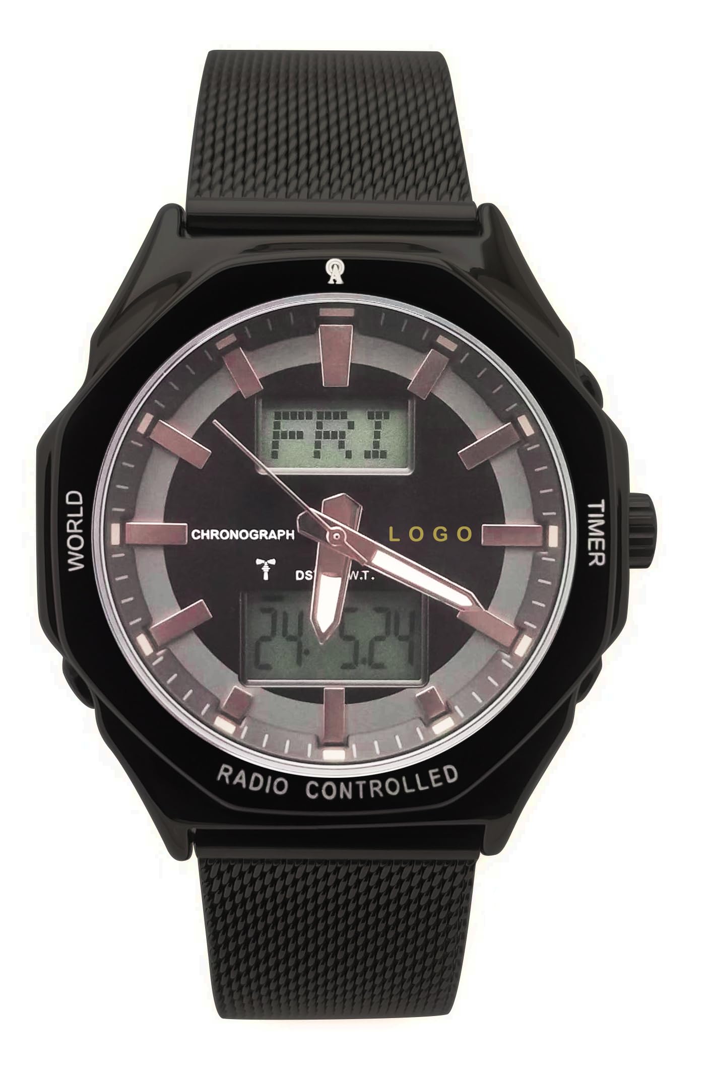 

[Artstate AS3218A] Мужские часы, радиоуправляемые, день недели, дата, длительное время работы от батареи