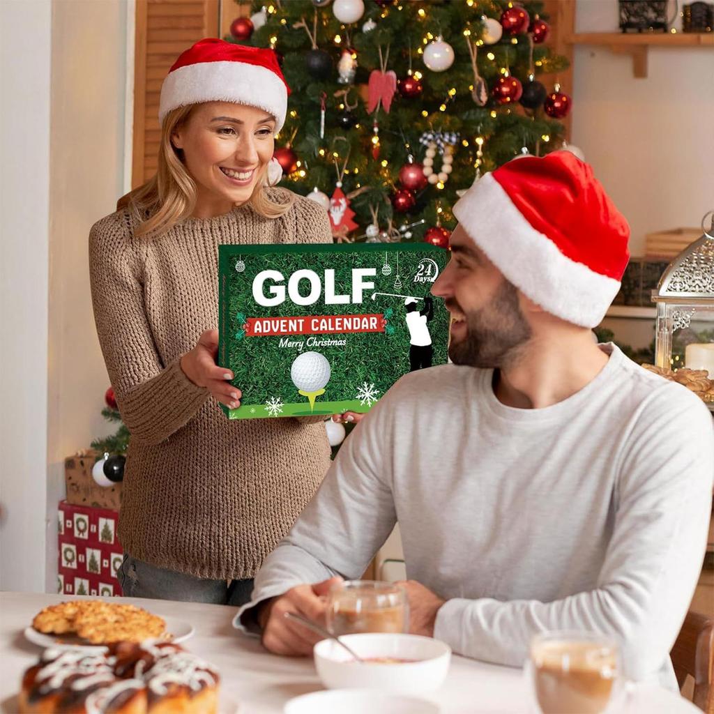 Golf Advent Calendar 2025, 24 Day Golf Ball Advent Calendar with Novelty Gifts, Sports Advents Calendar for Golfs Enthusiasts