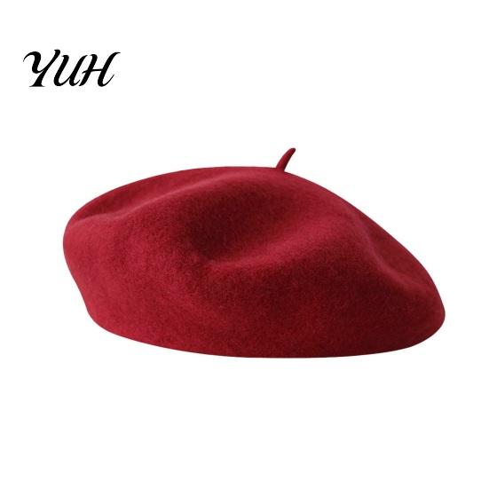 Daily Commuting Head Accessory Women French Beret Hat, Wool Blend Artist Retro Elegant Painter Cap, Solid Color Cozy for Autumn Winter Literary Street