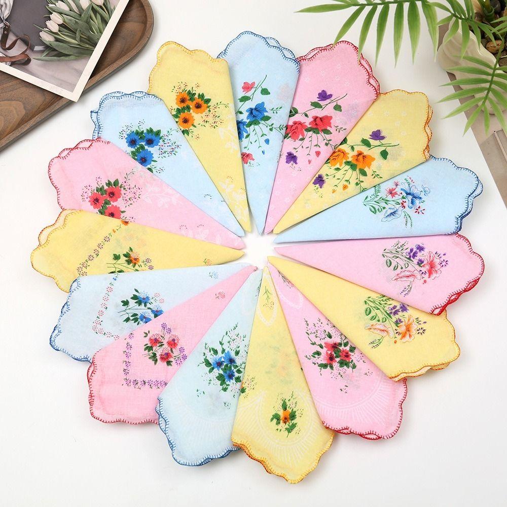 12 Pack Cotton Handkerchiefs Pure Cotton Pure Cotton Handkerchiefs Wedding Supplies