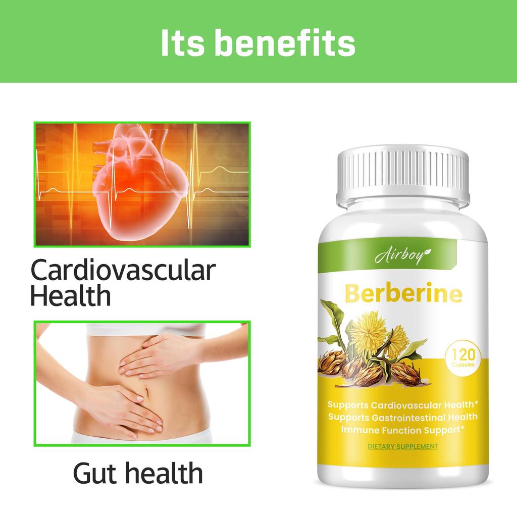 Berberine1000mg - Immune System & Maintains Metabolic Health,Cholesterol Support
