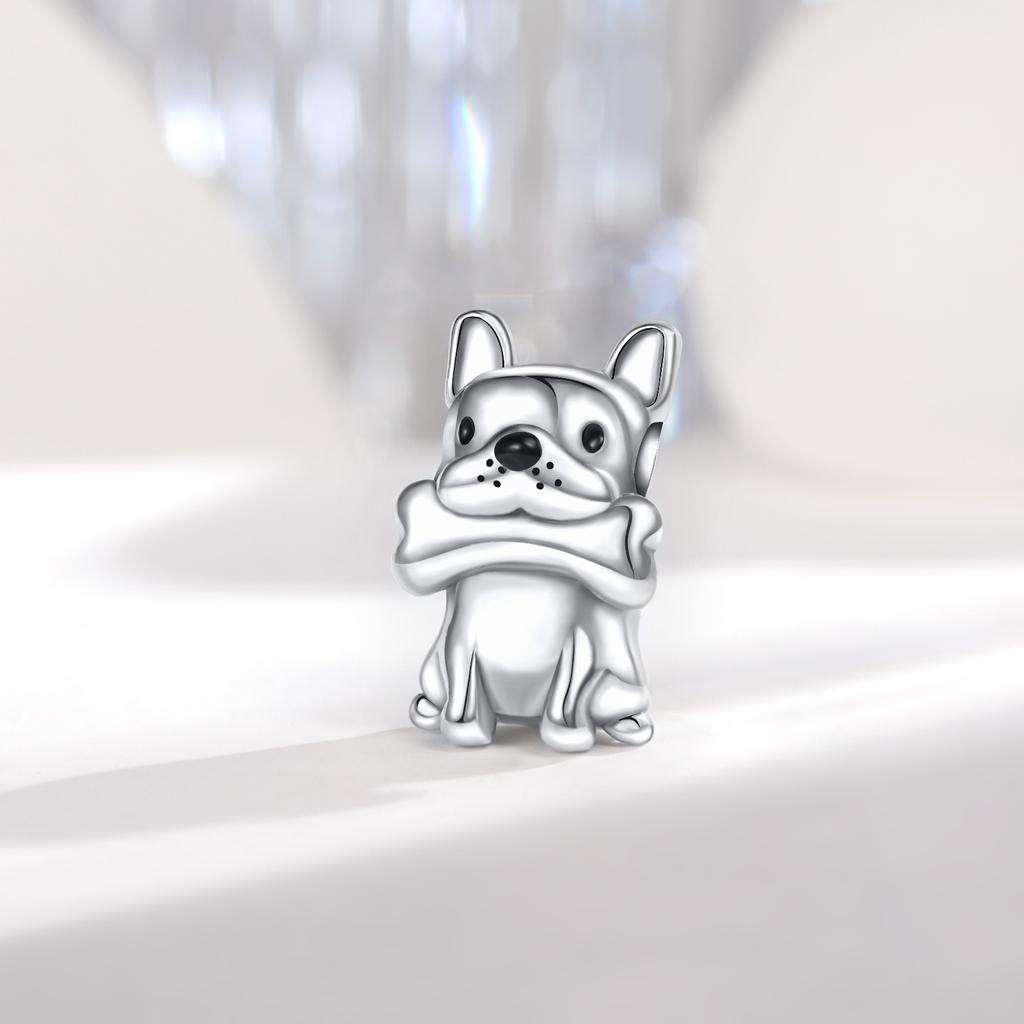 Copper Moon Girl Dog Charms Beads Fit Original Bracelet Making Gift For Woman Jewelry Diy Fashion Pendant