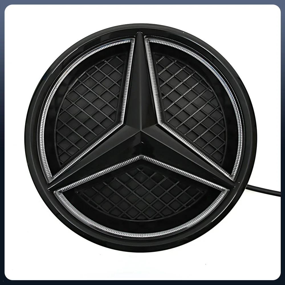 2025 Hot For Mercedes Benz For Mercedes Benz Silver And Black Emblem Front Grille Illuminated Logo Star Badge W176 W246 W205 W21