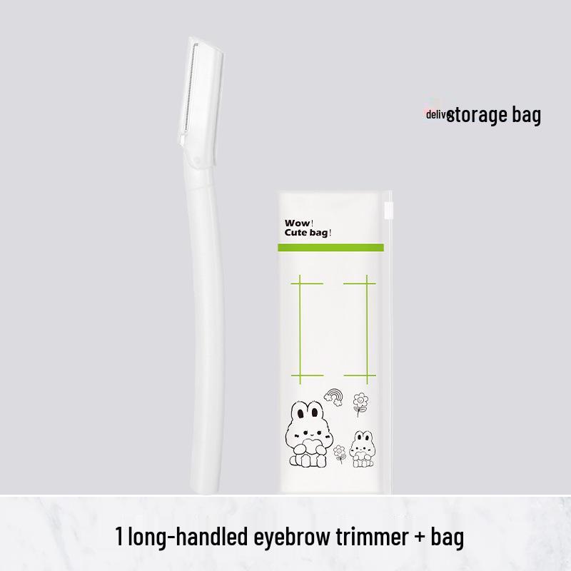 Stainless Steel Eyebrow Trimmer Set with Safety Razor Blade