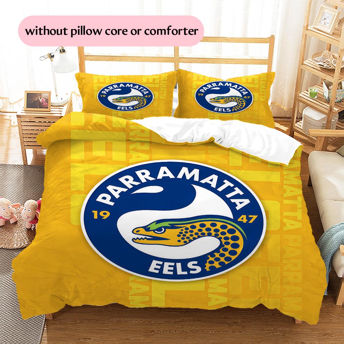 

Parramatta Eels Pattern Bedding Quilt Set Home Decoration Gift (1 * duvet cover + 2 * pillowcase without core) 135x200cm