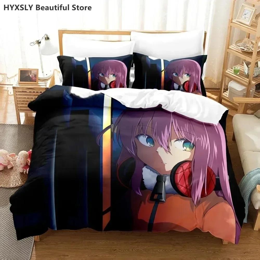 Bocchi The Rock Anime 3D NEW Duvet Cover Pillowcase Bedding Set Adult Boy Girl Bedroom Decoration Children Single Double Large