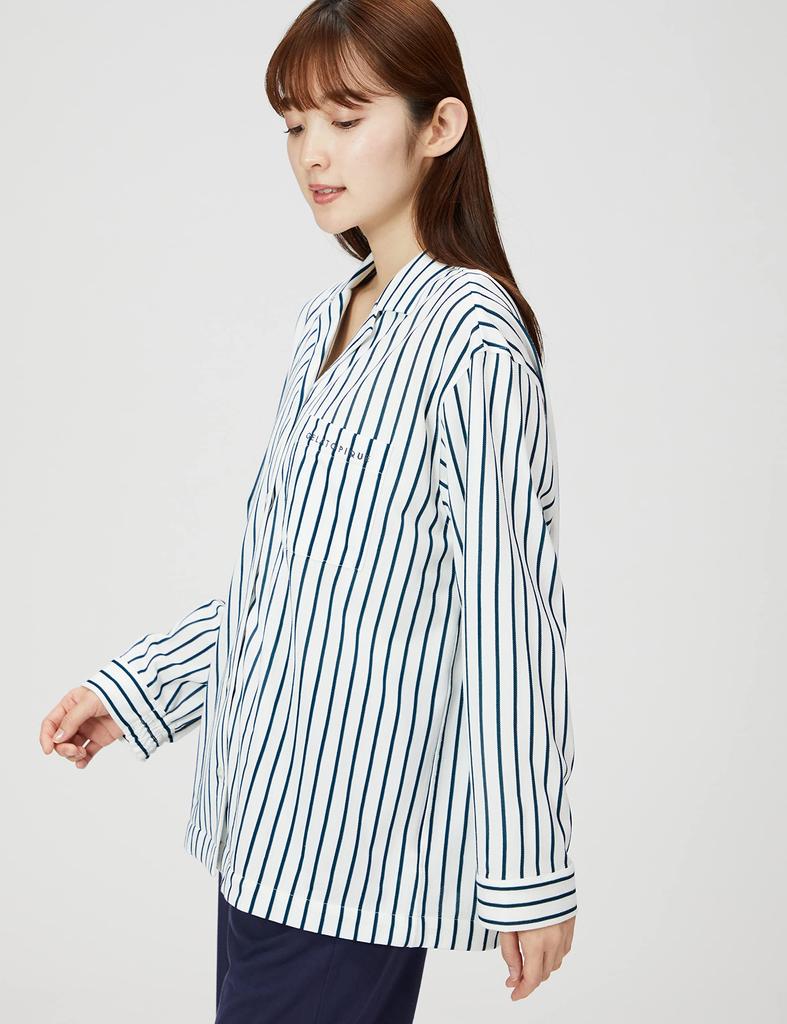 Gelato Pique Striped Shirt PWFT221129 NVY Free Size Women's