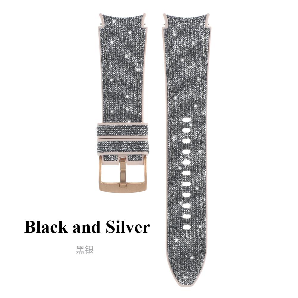 No Gaps Band For Samsung Galaxy Watch 7 40mm/44mm Glitter Gradient Color Bracelet Galaxy Watch7 FE 6 4 Classic/5 Pro 45mm 43mm 46/47mm Silicone Strap