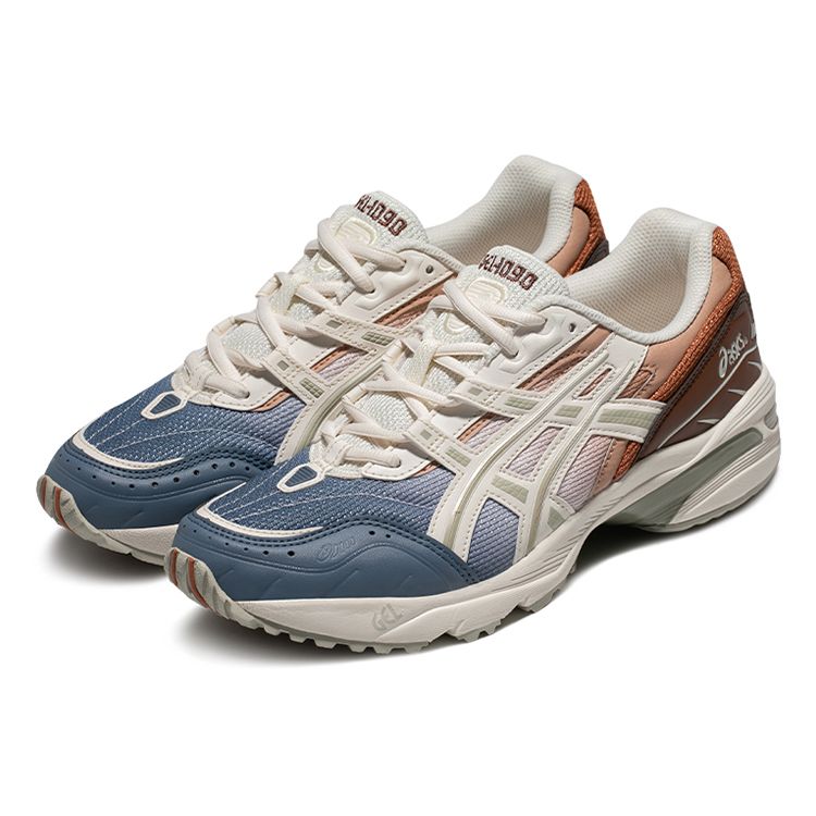 Asics Gel-1090 Fabric Synthetic Leather Fashion Retro Sports Low-Top Lifestyle Casual Shoes Men Sneaker Blue Brown 1203A243-400