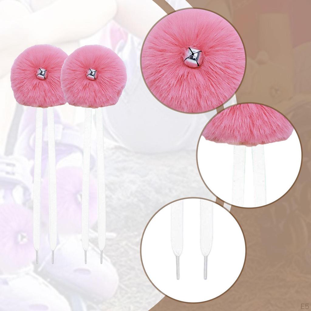 2 Pieces Kids Skates Laces Balls with Bells for Outdoor Activities Roller