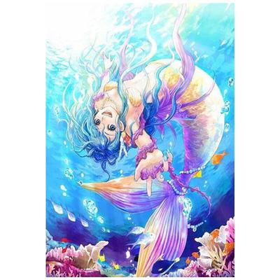 Diamond Painting Anime Mořská panna Diy 5D Diamond výšivka křížkovým stehem