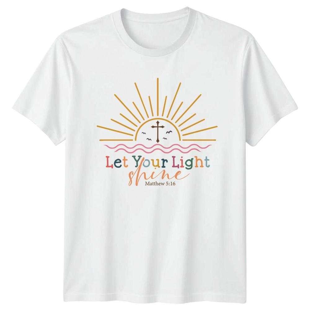 Let Your Light Shine Matthew TShirt Scripture Christian Inspirational S