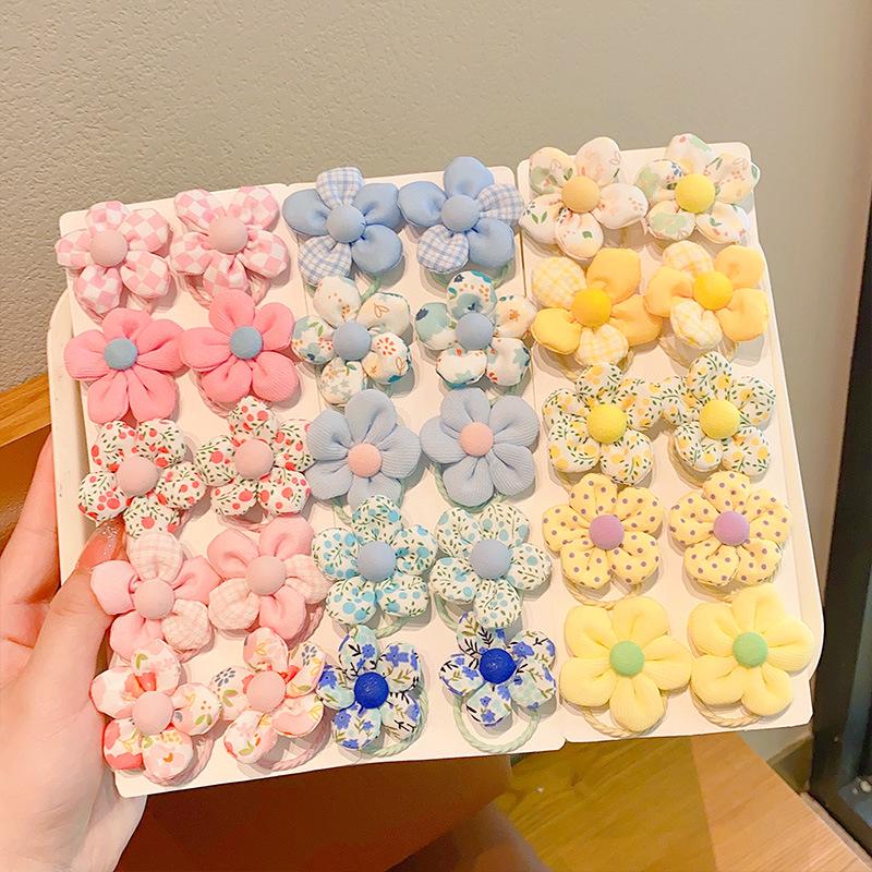 Kids' Elastic Flower Hair Ties - No Damage, High Value, Durable Hair Bands for Girls