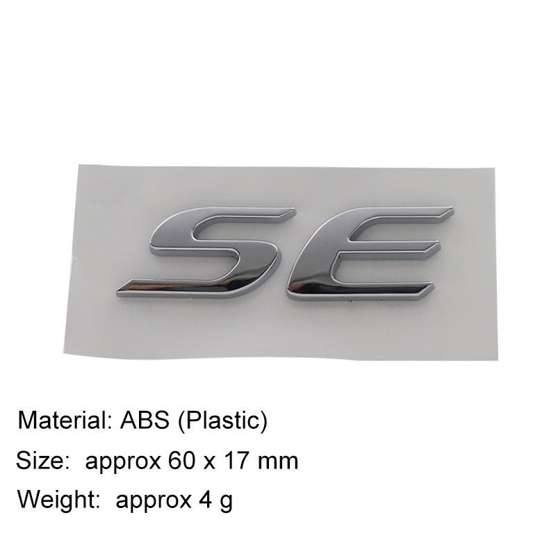 3D Premium ABS SE Buchstabenaufkleber Heckstoßstange Plakette Auto Heckklappe Emblem Zubehör Außendekoration