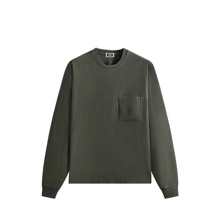 Kith Long-Sleeve Quinn Tee Machine Men Tops Green KHM033441-178