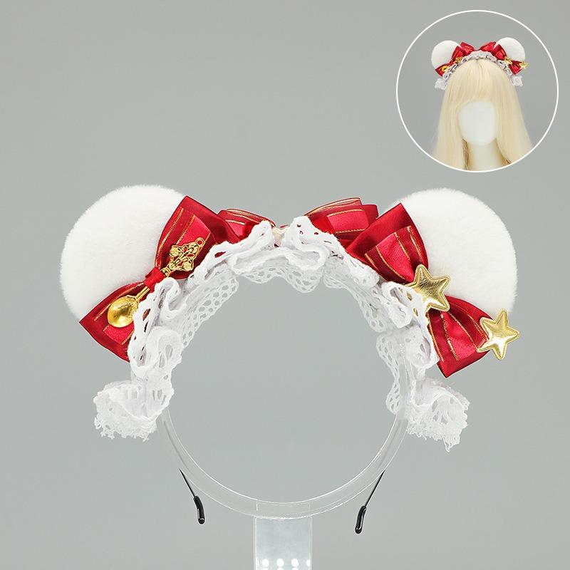 Handmade Gorgeous Bear Ear Headband Two-dimensional Soft Girl Girl Headgear Comic Show Lolita Bear Ear Headband