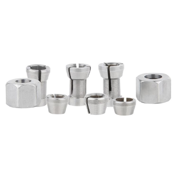 Adattatore Mandrino Fresatrice Installazione Rapida 6mm 6.35mm 8mm 8 Pezzi Pinze in Acciaio al Carbonio Adatte per la Maggior Parte degli Strumenti di Incisione e Rifilatura 6mm 8mm