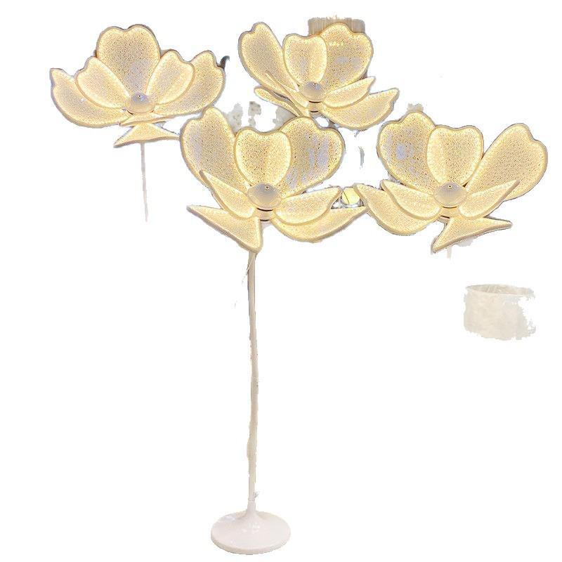 Glowing Peony Flower & Butterfly Aisle Lights for Wedding Decorations