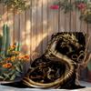 Golden Dragon Flannel Blanket – Cozy, Soft Throw for All-Season Home & Outdoor Travel