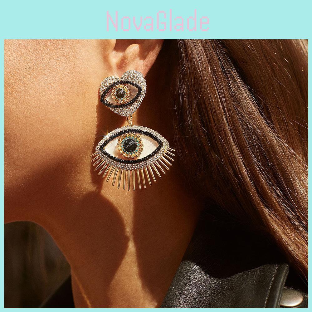 Atemberaubende Geometrische Legierung Perlenohrringe Mit Strasssteinen Für Damen Schicke Street Fashion