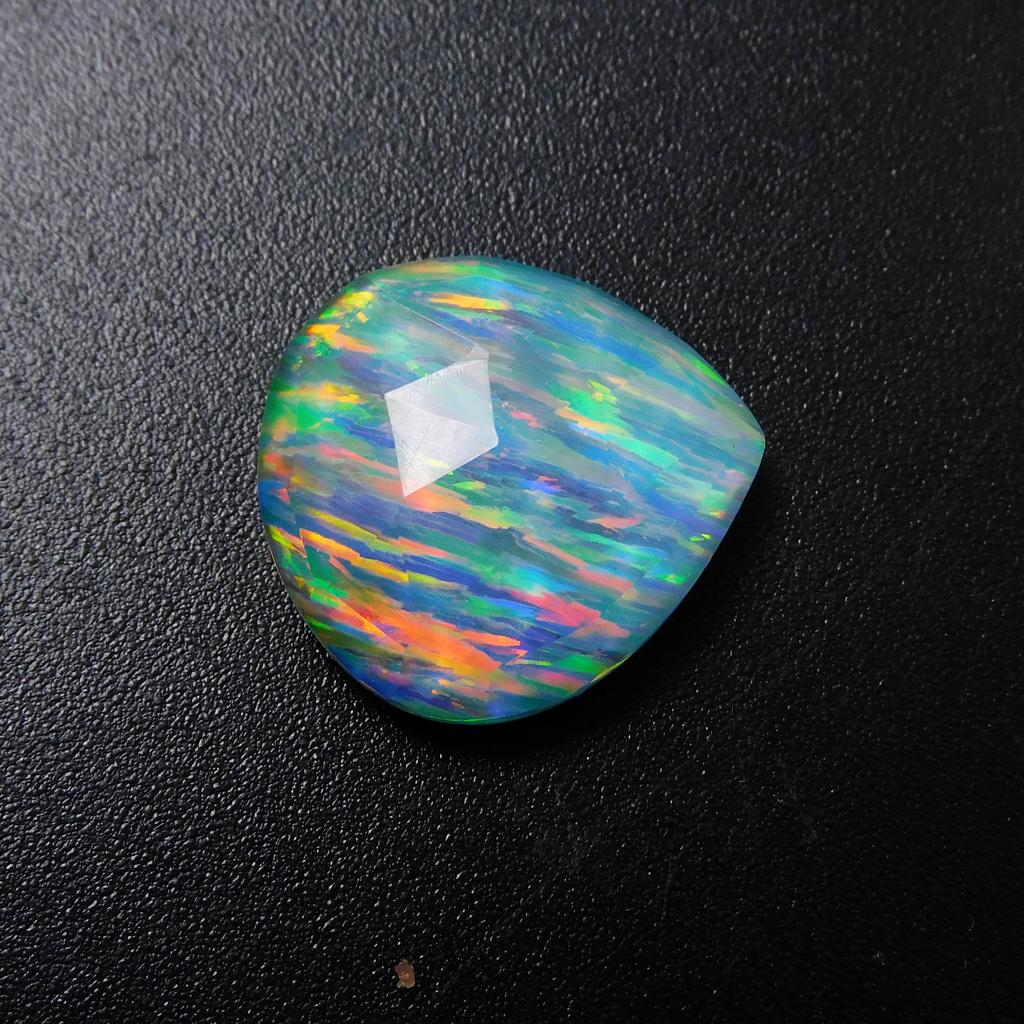 Lab-Created Opal Loose Gemstone Boulder Pear Cut 10.30 Ct Multi Color October Birthday Birthstone