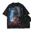 Klassiek Actie Rollenspel Blood Borne Periferieën Print T-shirt Mannen Vrouwen Mode Retro Gewassen Katoen Casual Oversized Top