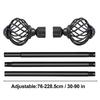 Curtains Rods Heavy Duty Drapery Pole Adjustable 30-90 Inch Telescoping Curtains Rod For Bedroom Living Room Bathroom Dorm Hotel
